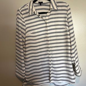 Talbots White Button Down Blouse